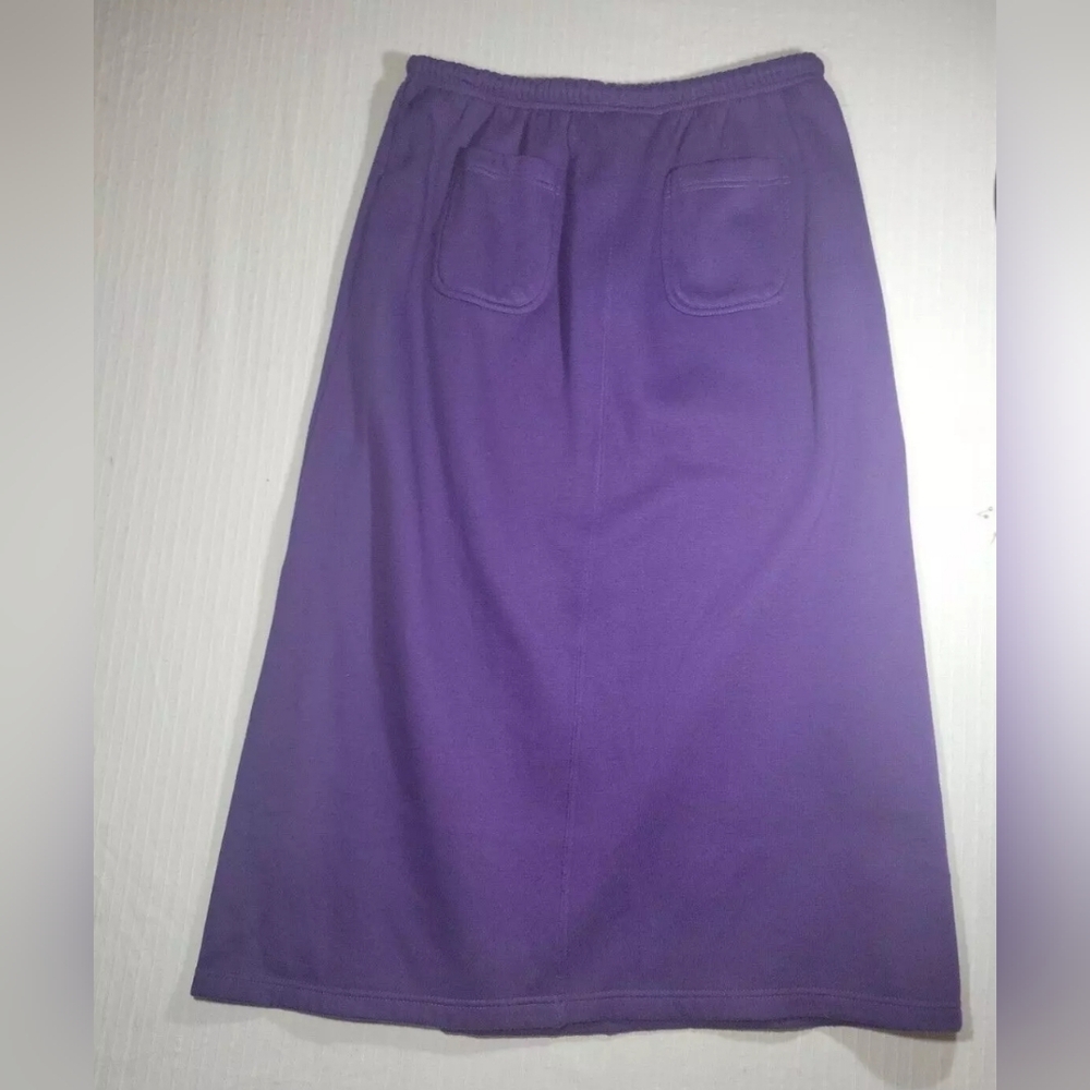 Cervelle Womens Elastic Waist Maxi Skirt Purple Size 1X - Picture 6 of 7